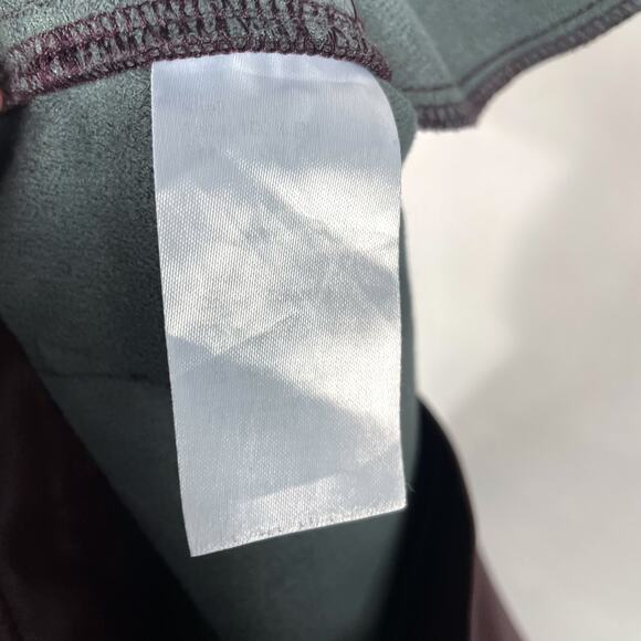 Marissa Webb Faux Leather Kick-Flare Trousers Pants Burgundy High Rise Sz 6 - Picture 16 of 16